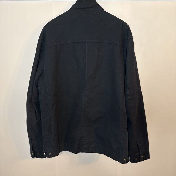 Wantdo Jacket Womens Large Cotton Canvas Navy Chore Coat Full Zip Pockets Lined - Picture 4 of 6